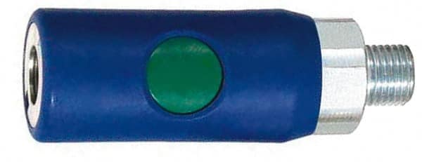 Prevost - 3/8 Male NPT European High Flow Pneumatic Hose Coupler - Composite, 7.2mm Body Diam - Exact Tooling