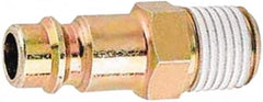 Prevost - 3/8 Male NPT European High Flow Pneumatic Hose Plug - Zinc-Plated Nitrited Steel, 7.2mm Body Diam - Exact Tooling
