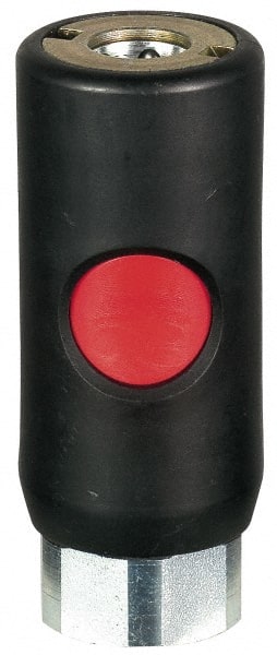 Prevost - 1/4 Female NPT Tru-Flate Automotive Pneumatic Hose Safety Coupler - Composite, 1/4" Body Diam - Exact Tooling