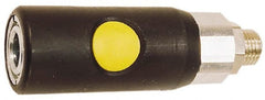 Prevost - 3/8 Male NPT ARO Pneumatic Hose Safety Coupler - Composite, 1/4" Body Diam - Exact Tooling