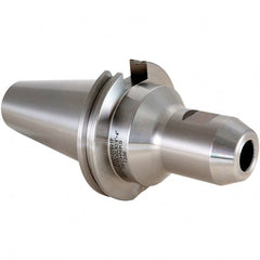 Techniks - CAT50 Taper Shank 3/8 Hole End Mill Holder & Adapter - 1" Nose Diam, 4" Projection - Exact Tooling