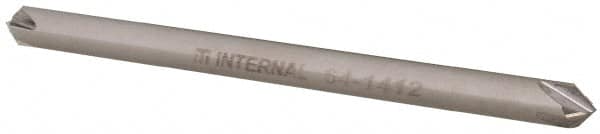 Made in USA - 1/8" Diam 4 Flute Double End Solid Carbide Chamfer Mill - Exact Tooling