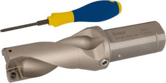 Iscar - 3" Max Drill Depth, 2xD, 1-1/2" Diam, Indexable Insert Drill - 2 Inserts, 1-1/2" Shank Diam, Straight Shank - Exact Tooling