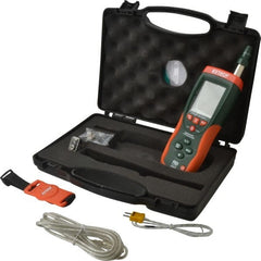 Extech - 14 to 140°F, 0 to 100% Humidity Range, Psychrometer - 2% Relative Humidity Accuracy, 0.1° Resolution - Exact Tooling