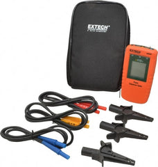 Extech - 3 Phase, 40 to 600 VAC, 15 to 400 Hz, 32 to 104°F, LCD Display Phase Rotation Tester - No Battery Required, Includes Alligator Clips, Test Leads, CAT III 600 V, CE, EN 61010-1 - Exact Tooling