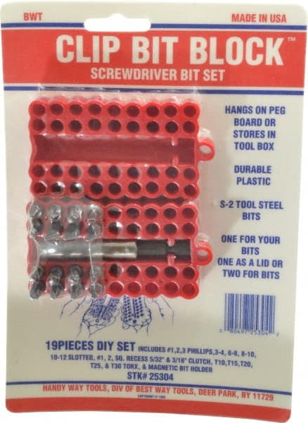 Value Collection - 17 Piece, Screwdriver Bit Set - DIY Bit - Exact Tooling