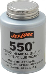 Jet-Lube - 0.5 Lb Can Extreme Pressure Anti-Seize Lubricant - Molybdenum Disulfide, -65 to 2,400°F, Steel Blue, Water Resistant - Exact Tooling
