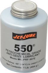 Jet-Lube - 1 Lb Can Extreme Pressure Anti-Seize Lubricant - Molybdenum Disulfide, -65 to 2,400°F, Steel Blue, Water Resistant - Exact Tooling