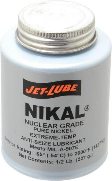 Jet-Lube - 0.5 Lb Can Extreme Temperature Anti-Seize Lubricant - Nickel, -65 to 2,600°F, Gray, Nuclear Grade - Exact Tooling