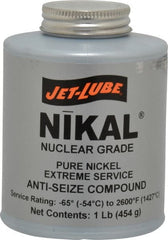 Jet-Lube - 1 Lb Can Extreme Temperature Anti-Seize Lubricant - Nickel, -65 to 2,600°F, Gray, Nuclear Grade - Exact Tooling