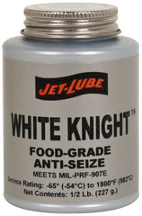 Jet-Lube - 1 Lb Can General Purpose Anti-Seize Lubricant - Aluminum, -65 to 1,800°F, White, Food Grade, Water Resistant - Exact Tooling