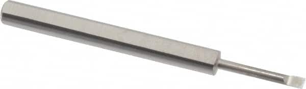 Scientific Cutting Tools - 0.06" Min Bore Diam, 3/8" Max Bore Depth, 1/8 Shank Diam, Radial Relief Boring Bar - Right Hand Cut, Solid Carbide, Uncoated - Exact Tooling
