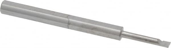 Scientific Cutting Tools - 0.075" Min Bore Diam, 3/8" Max Bore Depth, 1/8 Shank Diam, Radial Relief Boring Bar - Right Hand Cut, Solid Carbide, Uncoated - Exact Tooling