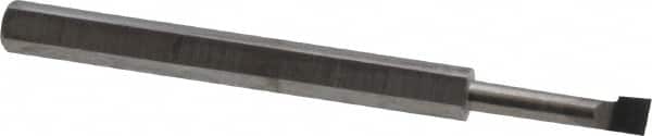 Scientific Cutting Tools - 0.09" Min Bore Diam, 3/8" Max Bore Depth, 1/8 Shank Diam, Radial Relief Boring Bar - Right Hand Cut, Solid Carbide, Uncoated - Exact Tooling
