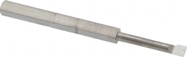 Scientific Cutting Tools - 0.09" Min Bore Diam, 1/2" Max Bore Depth, 1/8 Shank Diam, Radial Relief Boring Bar - Right Hand Cut, Solid Carbide, Uncoated - Exact Tooling