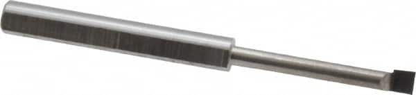 Scientific Cutting Tools - 0.09" Min Bore Diam, 5/8" Max Bore Depth, 1/8 Shank Diam, Radial Relief Boring Bar - Right Hand Cut, Solid Carbide, Uncoated - Exact Tooling