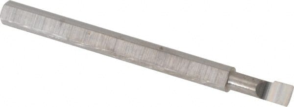 Scientific Cutting Tools - 0.105" Min Bore Diam, 1/4" Max Bore Depth, 1/8 Shank Diam, Radial Relief Boring Bar - Right Hand Cut, Solid Carbide, Uncoated - Exact Tooling