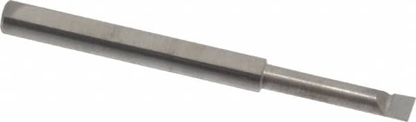 Scientific Cutting Tools - 0.105" Min Bore Diam, 1/2" Max Bore Depth, 1/8 Shank Diam, Radial Relief Boring Bar - Right Hand Cut, Solid Carbide, Uncoated - Exact Tooling