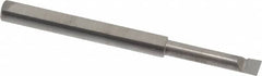 Scientific Cutting Tools - 0.105" Min Bore Diam, 1/2" Max Bore Depth, 1/8 Shank Diam, Radial Relief Boring Bar - Right Hand Cut, Solid Carbide, Uncoated - Exact Tooling