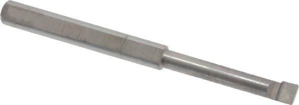 Scientific Cutting Tools - 0.105" Min Bore Diam, 5/8" Max Bore Depth, 1/8 Shank Diam, Radial Relief Boring Bar - Right Hand Cut, Solid Carbide, Uncoated - Exact Tooling