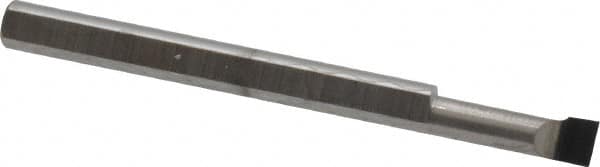 Scientific Cutting Tools - 0.12" Min Bore Diam, 3/8" Max Bore Depth, 1/8 Shank Diam, Radial Relief Boring Bar - Right Hand Cut, Solid Carbide, Uncoated - Exact Tooling