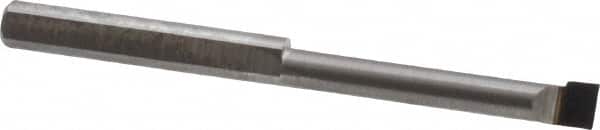 Scientific Cutting Tools - 0.12" Min Bore Diam, 3/4" Max Bore Depth, 1/8 Shank Diam, Radial Relief Boring Bar - Right Hand Cut, Solid Carbide, Uncoated - Exact Tooling
