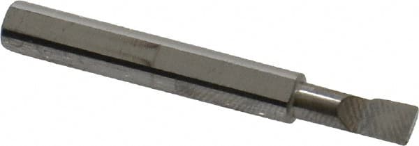 Scientific Cutting Tools - 0.155" Min Bore Diam, 3/8" Max Bore Depth, 3/16 Shank Diam, Radial Relief Boring Bar - Right Hand Cut, Solid Carbide, Uncoated - Exact Tooling