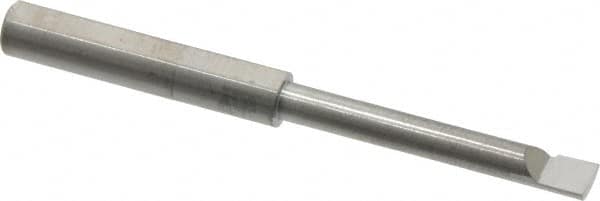 Scientific Cutting Tools - 0.155" Min Bore Diam, 1" Max Bore Depth, 3/16 Shank Diam, Radial Relief Boring Bar - Right Hand Cut, Solid Carbide, Uncoated - Exact Tooling