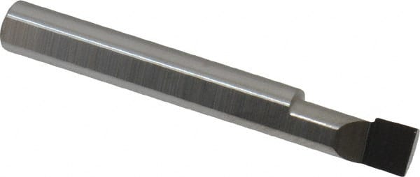 Scientific Cutting Tools - 0.185" Min Bore Diam, 3/8" Max Bore Depth, 3/16 Shank Diam, Radial Relief Boring Bar - Right Hand Cut, Solid Carbide, Uncoated - Exact Tooling