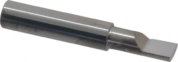 Scientific Cutting Tools - 0.22" Min Bore Diam, 1/2" Max Bore Depth, 1/4 Shank Diam, Radial Relief Boring Bar - Right Hand Cut, Solid Carbide, Uncoated - Exact Tooling