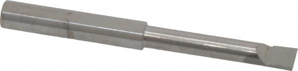 Scientific Cutting Tools - 0.22" Min Bore Diam, 1-1/4" Max Bore Depth, 1/4 Shank Diam, Radial Relief Boring Bar - Right Hand Cut, Solid Carbide, Uncoated - Exact Tooling