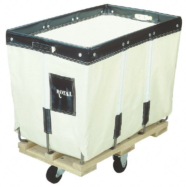 Royal Basket Trucks - 700 Lb Load Capacity, 10 Bushels, Canvas Basket Truck - 24" Wide x 36" Long x 31" High - Exact Tooling