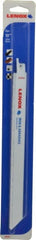 Lenox - 10" Long x 3/4" Thick, Carbide Reciprocating Saw Blade - Straight Profile, Continuous Edge, Universal Shank - Exact Tooling