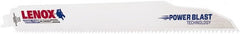 Lenox - 12" Long x 7/8" Thick, Bi-Metal Reciprocating Saw Blade - Straight Profile, 6 TPI, Toothed Edge, Universal Shank - Exact Tooling