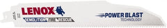 Lenox - 9" Long x 7/8" Thick, Bi-Metal Reciprocating Saw Blade - Straight Profile, 10 TPI, Toothed Edge, Universal Shank - Exact Tooling