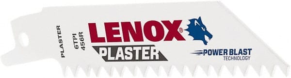 Lenox - 4" Long x 3/4" Thick, Bi-Metal Reciprocating Saw Blade - Tapered Profile, 6 TPI, Toothed Edge, Universal Shank - Exact Tooling
