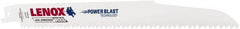 Lenox - 9" Long x 3/4" Thick, Bi-Metal Reciprocating Saw Blade - Tapered Profile, 6 TPI, Toothed Edge, Universal Shank - Exact Tooling