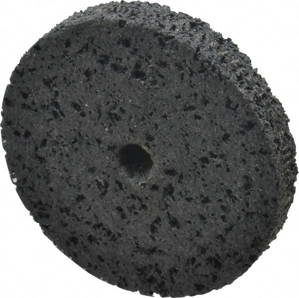 3M - 3" Diam, 1/2" Face Width, 3/8" Center Hole, Very Coarse Grade, Silicon Carbide Deburring Wheel - Unitized, Hard Density 7 Grade, 14,100 RPM - Exact Tooling