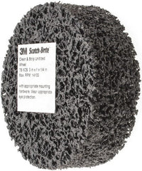 3M - 3" Diam, 1" Face Width, 1/4" Center Hole, Very Coarse Grade, Silicon Carbide Deburring Wheel - Unitized, Hard Density 7 Grade, 14,100 RPM - Exact Tooling