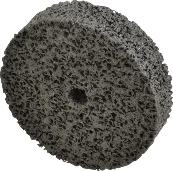 3M - 4" Diam, 1" Face Width, 1/2" Center Hole, Very Coarse Grade, Silicon Carbide Deburring Wheel - Unitized, Hard Density 7 Grade, 10,000 RPM - Exact Tooling