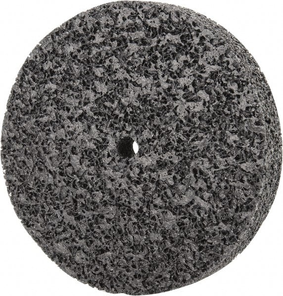 3M - 6" Diam, 1" Face Width, 1/2" Center Hole, Very Coarse Grade, Silicon Carbide Deburring Wheel - Unitized, Hard Density 7 Grade, 7,000 RPM - Exact Tooling
