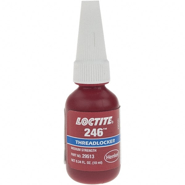 Loctite - 10 mL Bottle, Blue, Medium Strength Liquid Threadlocker - Series 246 - Exact Tooling