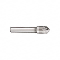 SGS - 1" Head Diam, 1/2" Shank Diam, 6 Flute 90° Solid Carbide Countersink - Exact Tooling