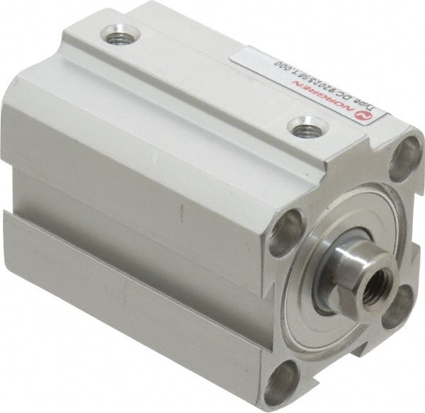 Norgren - 1" Stroke x 1" Bore Double Acting Air Cylinder - 10-32 Port, 1/4-28 Rod Thread, 145 Max psi, 23 to 176°F - Exact Tooling