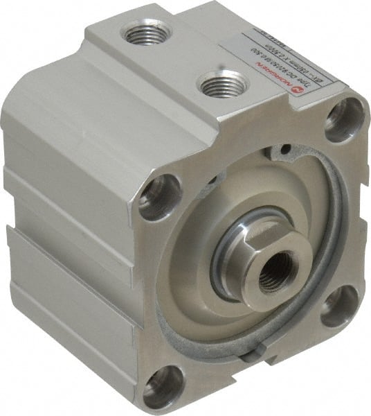 Norgren - 1/2" Stroke x 2" Bore Double Acting Air Cylinder - 1/8 Port, 3/8-24 Rod Thread, 145 Max psi, 23 to 176°F - Exact Tooling