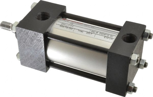 Norgren - 2" Stroke x 2" Bore Single Acting Air Cylinder - 3/8 Port, 7/16-20 Rod Thread, 250 Max psi, -20 to 200°F - Exact Tooling