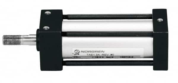 Norgren - 3" Stroke x 3/4" Bore Single Acting Air Cylinder - 1/8 Port, 5/16-18 Rod Thread, 150 Max psi, -20 to 200°F - Exact Tooling