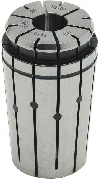 Parlec - TG/PG 100 11mm Standard Single Angle Collet - 0.012mm TIR, 2-3/8" OAL, 1.379" Overall Diam - Exact Tooling