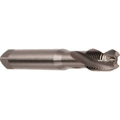 Emuge - M5x0.80 Metric 3 Flute 6H Modified Bottoming Spiral Flute Tap - Cobalt, Bright Finish, 70mm OAL, Right Hand Flute, Right Hand Thread, Series Rekord D - Exact Tooling