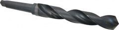 Interstate - 1-23/32", 4MT 118° Point High Speed Steel Taper Shank Drill Bit - Oxide Finish, 8-1/4" Flute Length, 16-3/8" OAL, Spiral Flute - Exact Tooling